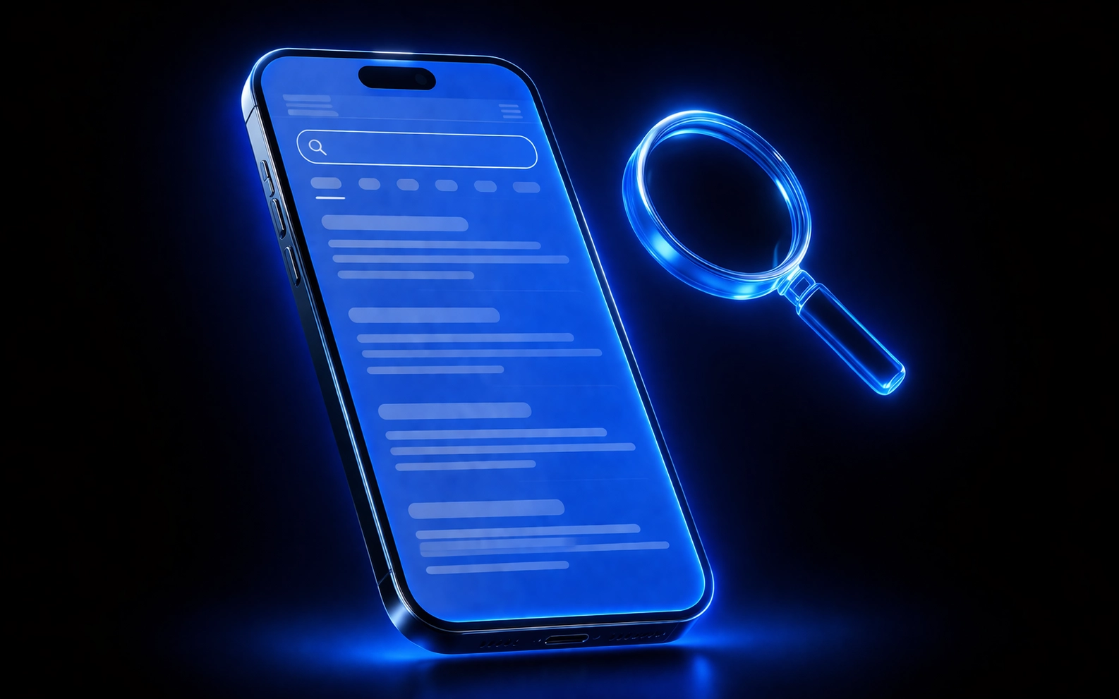 Smartphone showing empty search results - what happens when a tradie has no website